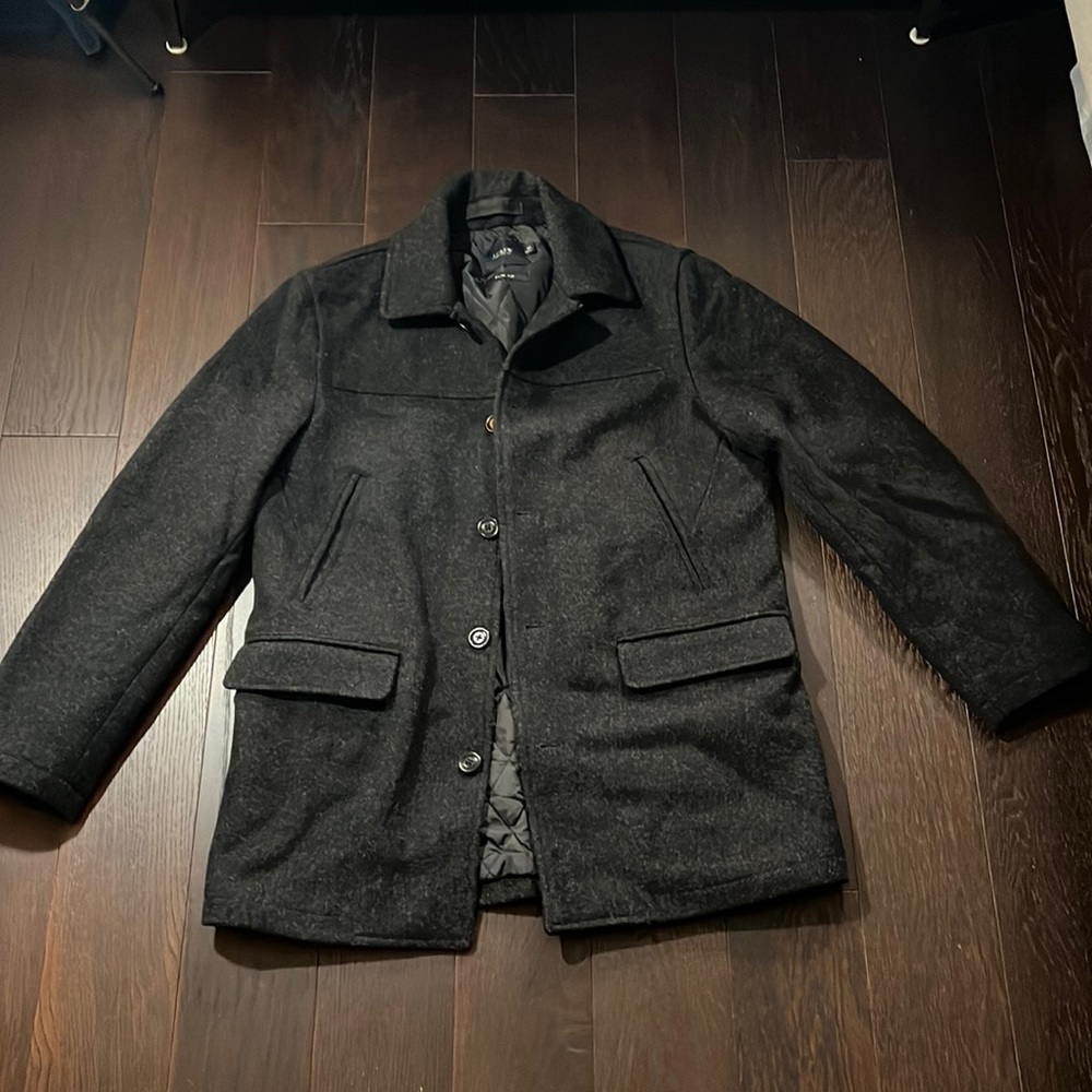 J. Crew University Car Coat - Slim Fit - Size M - Color Charcoal Gray - Like New
